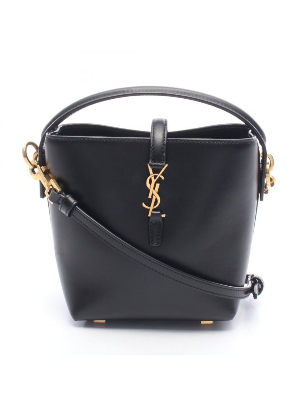 Saint Laurent Paris Handbag 2-Way Black Leather le 37 Mini